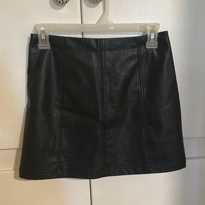 Black pleather mini skirt from Francesca’s